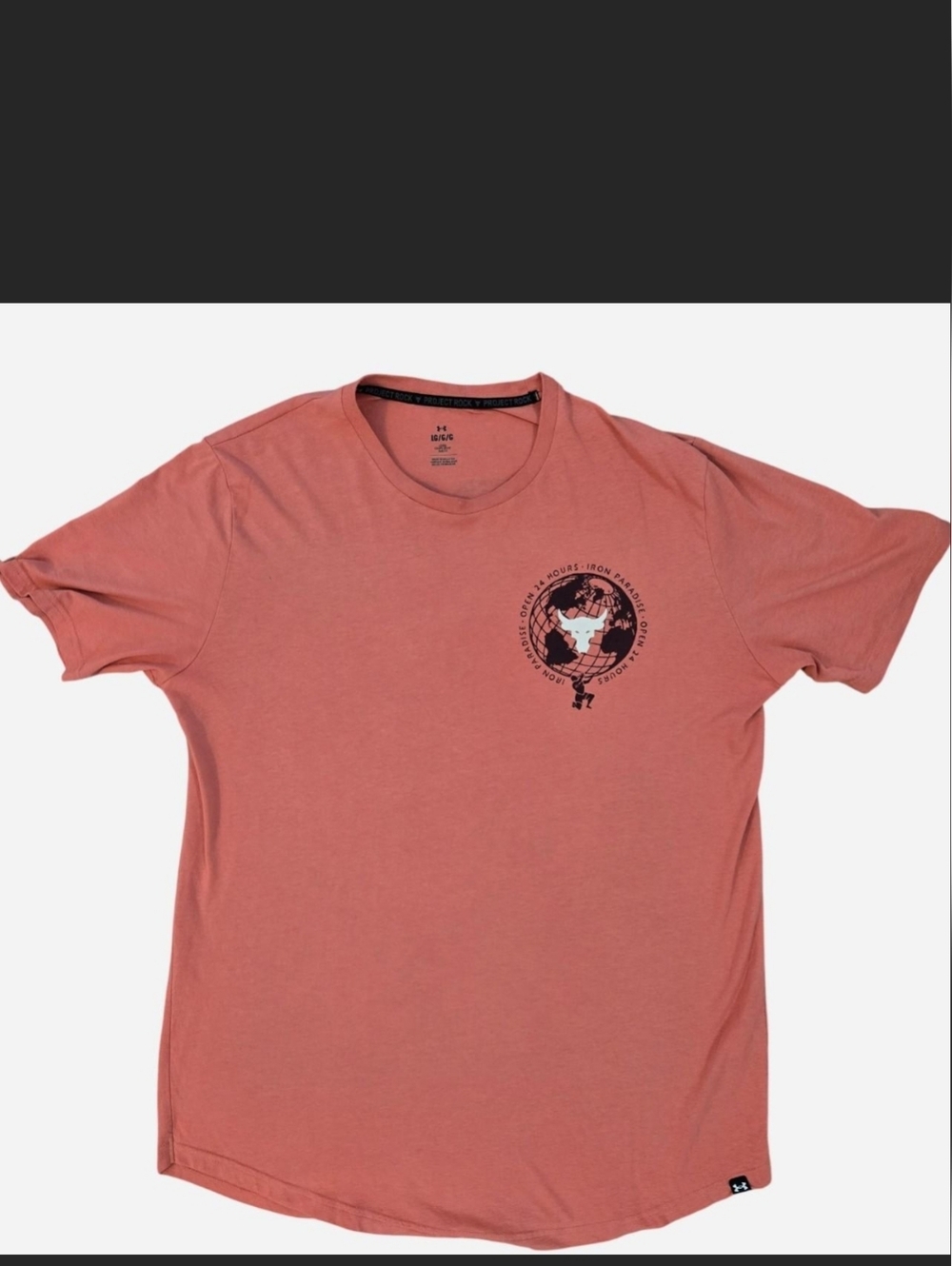 Under Armour Project Rock "Open 24 Hours" Iron Paradise Tee - Deco Rose - LG